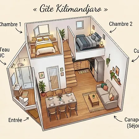Apartment L'epinette - De Groupe Et Salle De Reception *